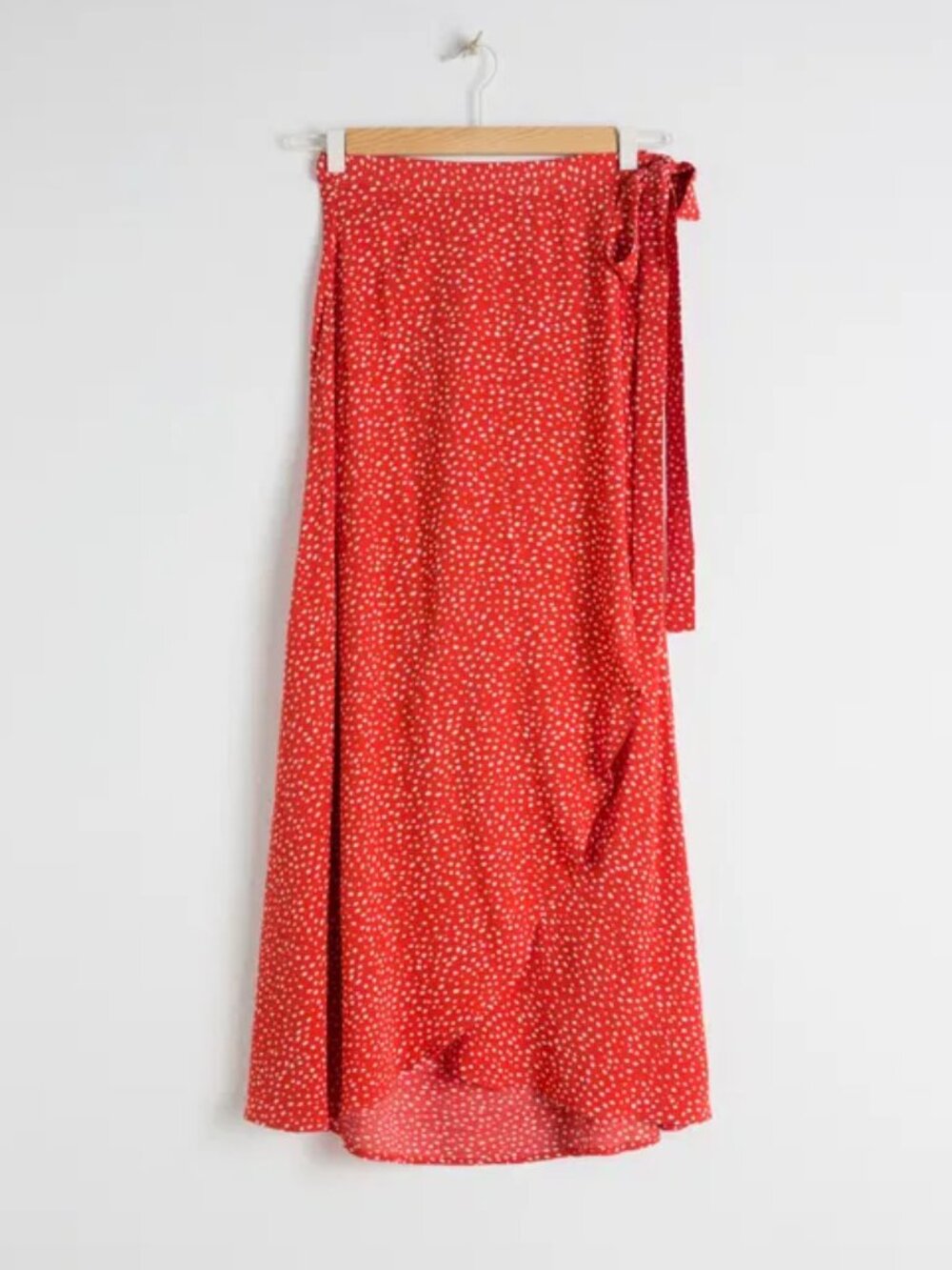& Other stories Women's Red Polka Dot Skirt